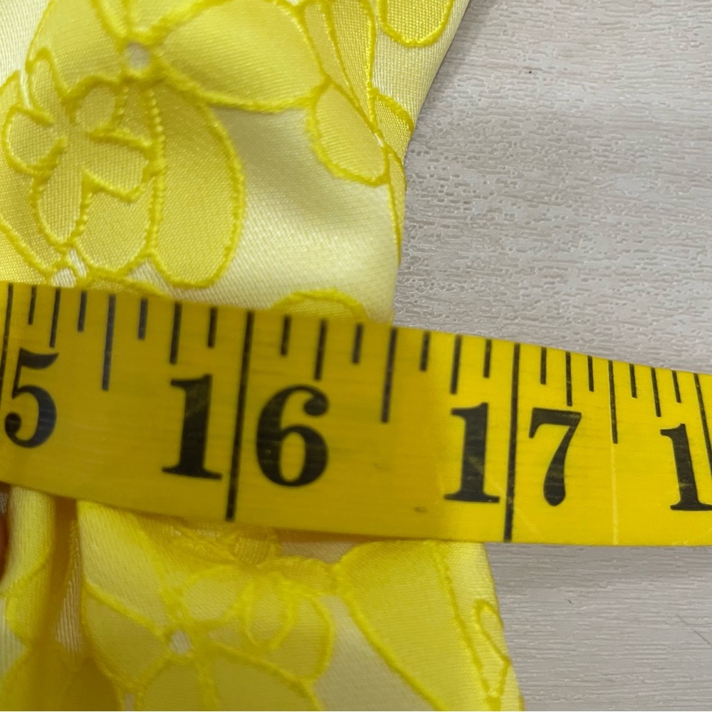 Halogen X Atlantic-Pacific Floral Jacquard Swing Jacket Yellow Medium Dressy - Picture 15 of 16
